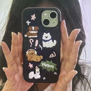 Cute Animal Embroidered Phone Case